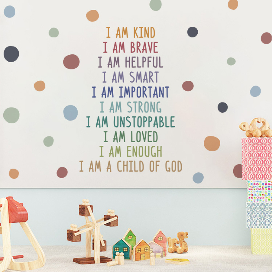 Kids Education Motivation - Adesivo de parede de sala de