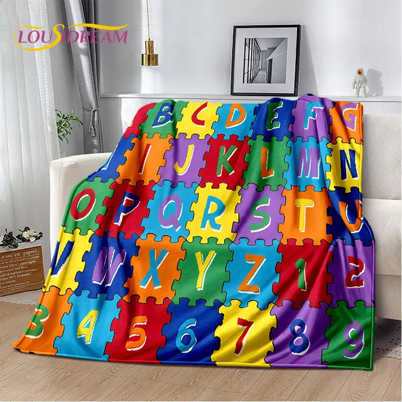 Abc Kids Early Education - Cobertor de Pelúcia Macio com Alfabeto