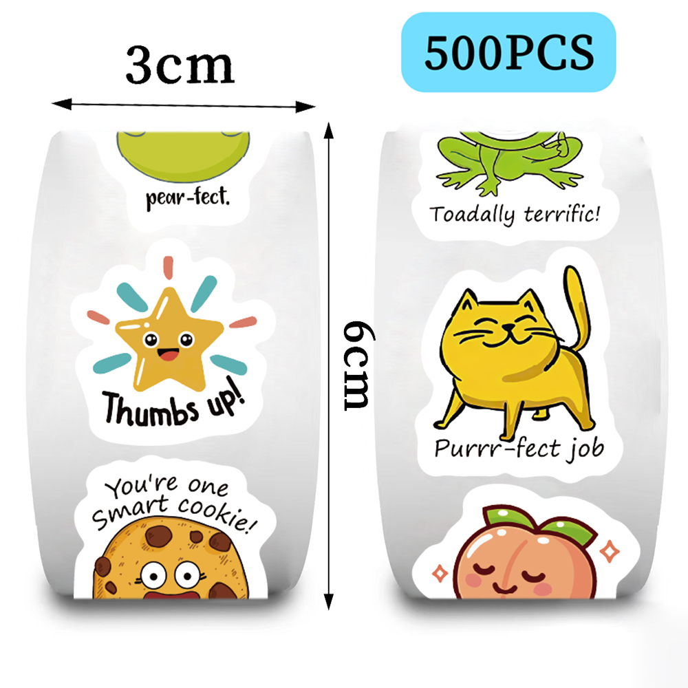 500 pçs rolo bonito decalque e - Kids Education Motivation avaliação e preço