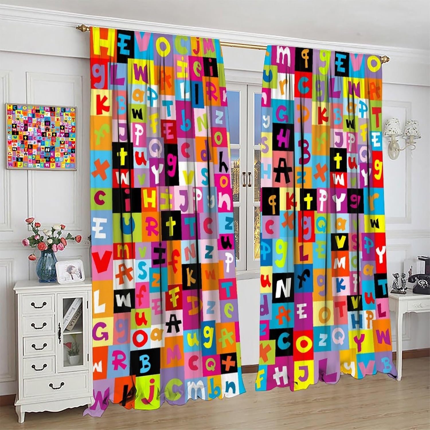Cortinas Multicoloridas com Bl - Abc Kids Early Education avaliação e preço
