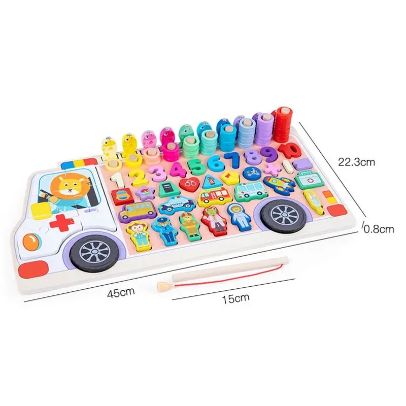Montessori brinquedos de madei - Kids Education Number avaliação e preço